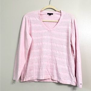 Tommy Hilfiger light pink lightweight sweater 100% Cotton